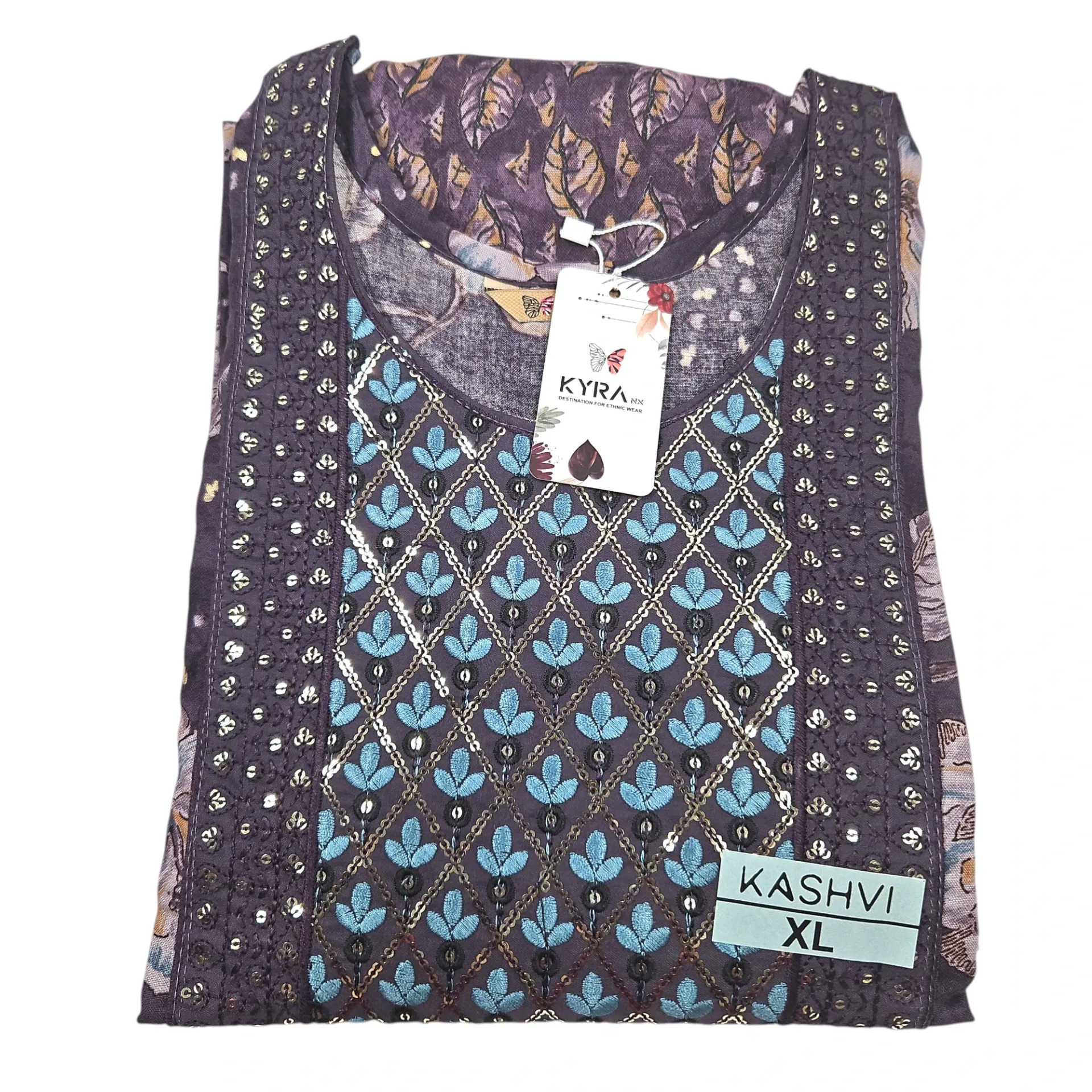 1006 N-T 15 Kyra Kashvi Muslin Printed 3 Pcs Churidar Set XL