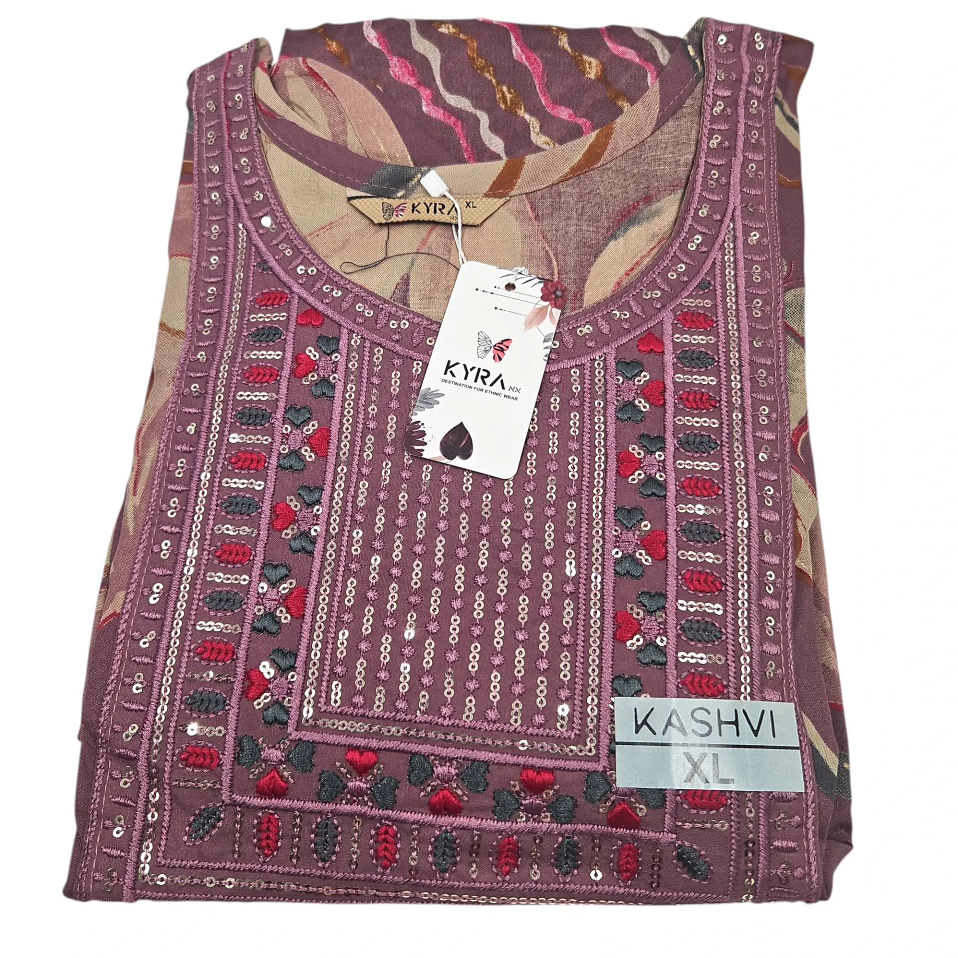 1007 N-T 15 Kyra Kashvi Muslin Printed 3 Pcs Churidar Set XL