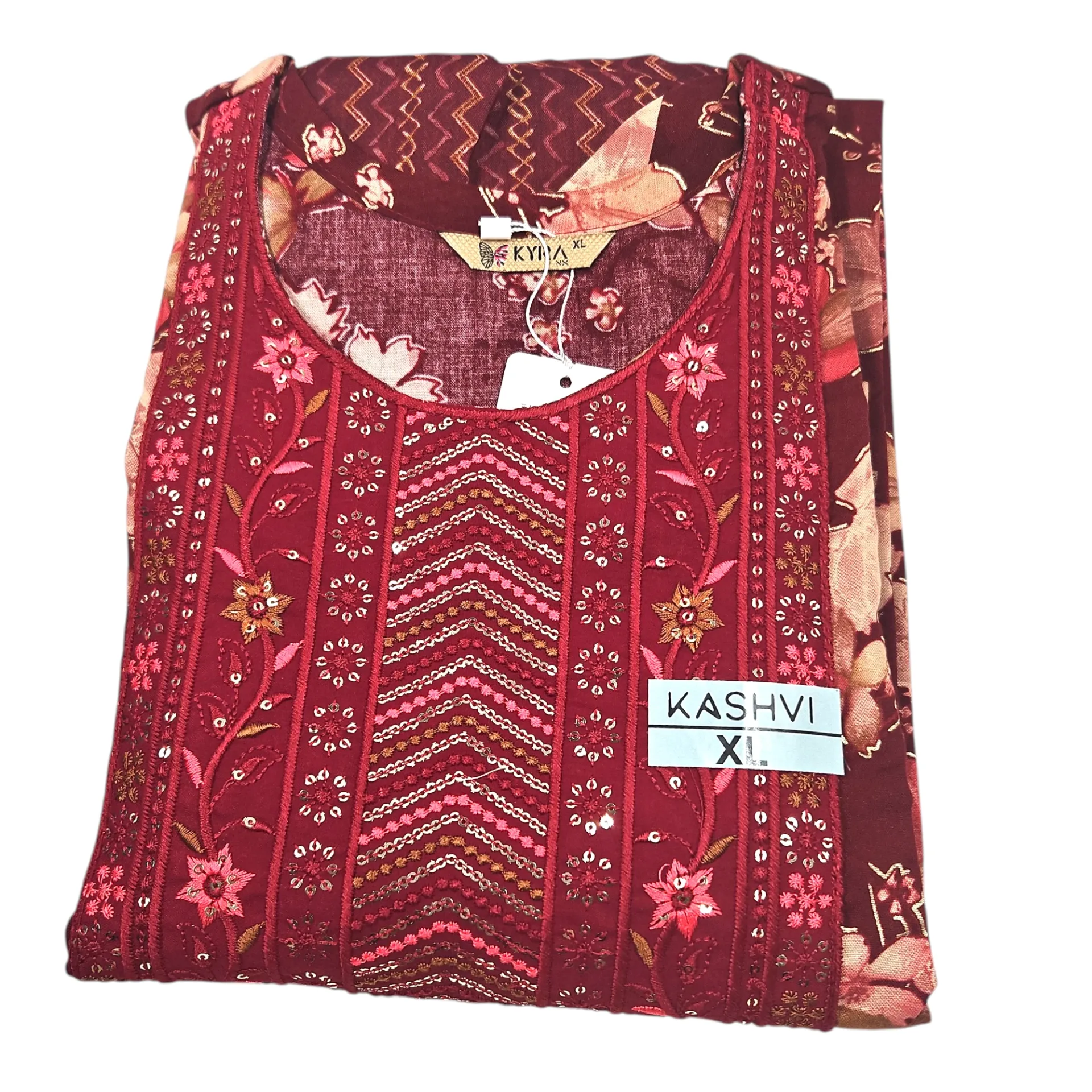 1009 N-T 15 Kyra Kashvi Muslin Printed 3 Pcs Churidar Set XL