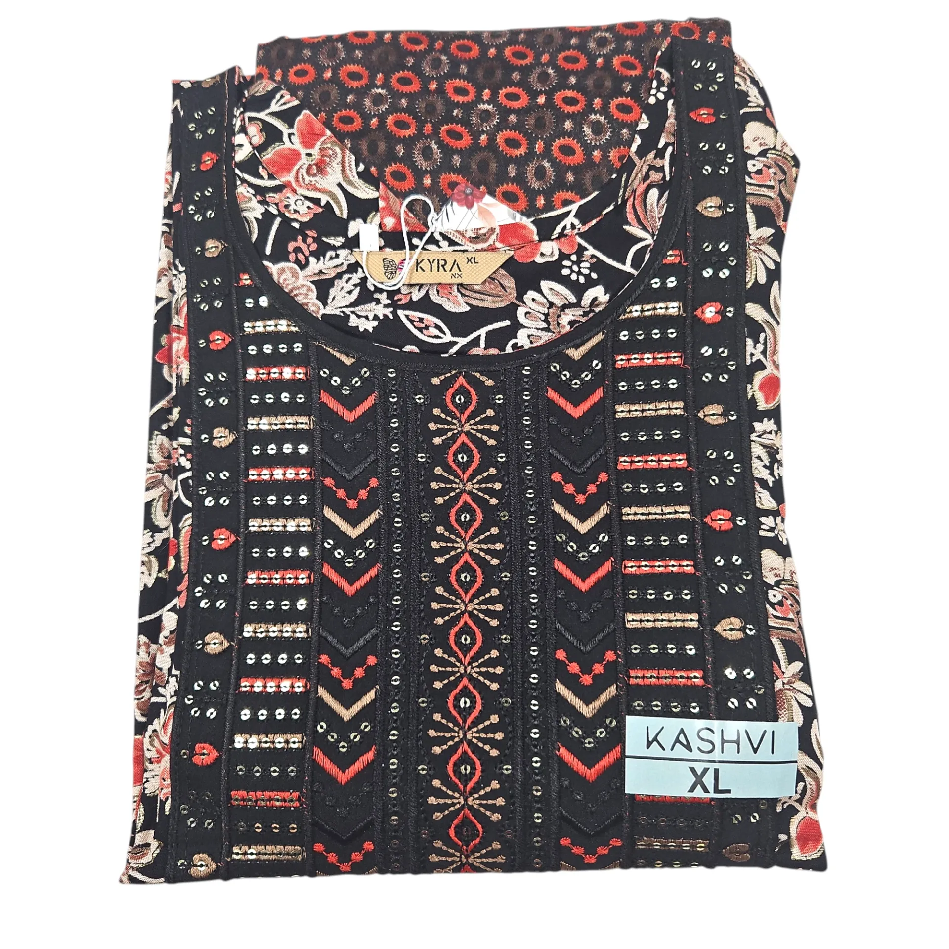 1010 N-T 15 Kyra Kashvi Muslin Printed 3 Pcs Churidar Set XL