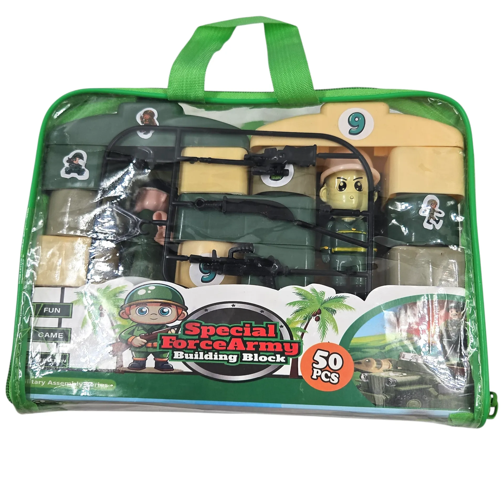 922-B Military Building Blocks Set 50 Pieces