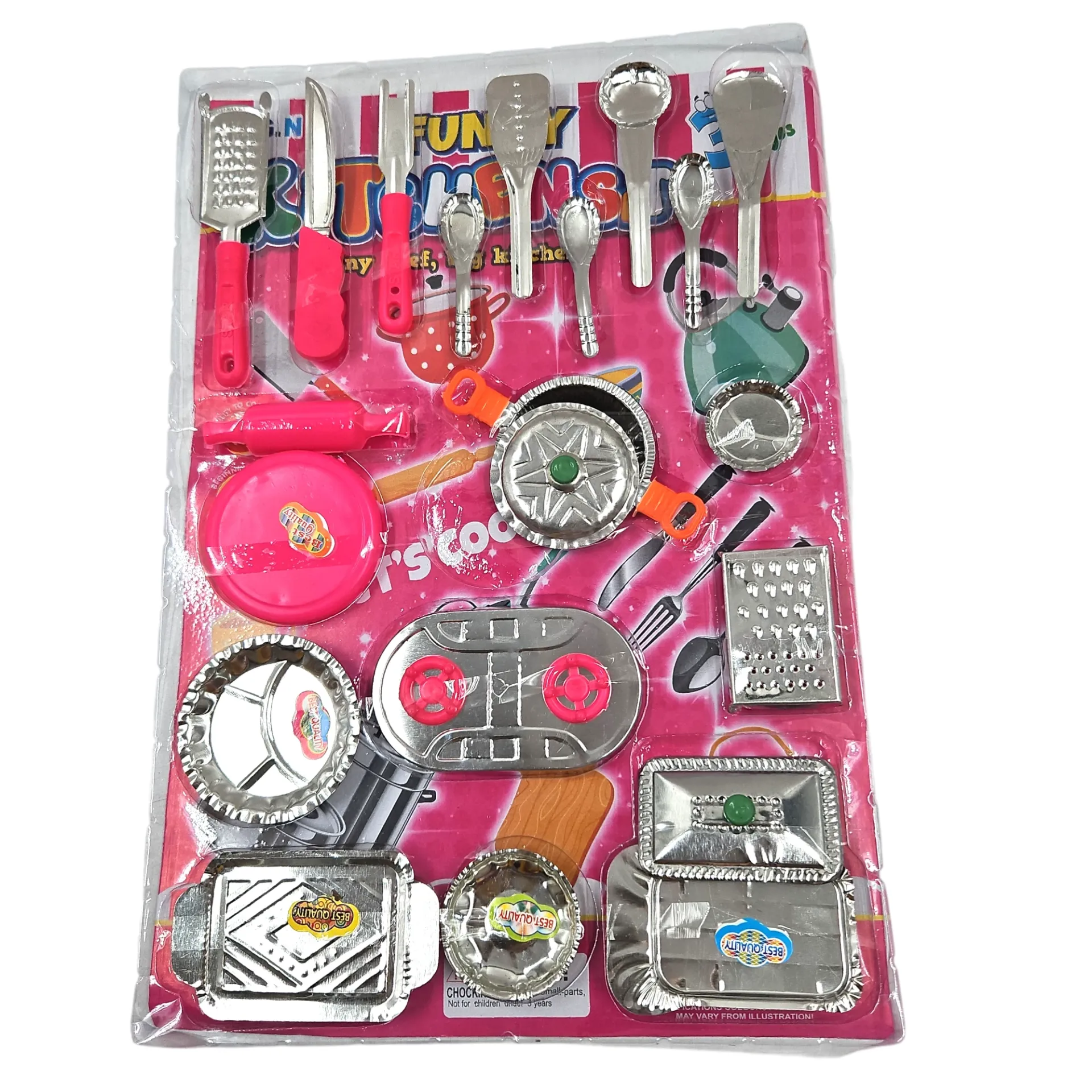 Funny Steel Kitchen Set Board Big 18 Pcs