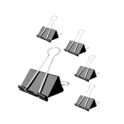[IX002168] Binder Clips 19 mm 12 Piece Box