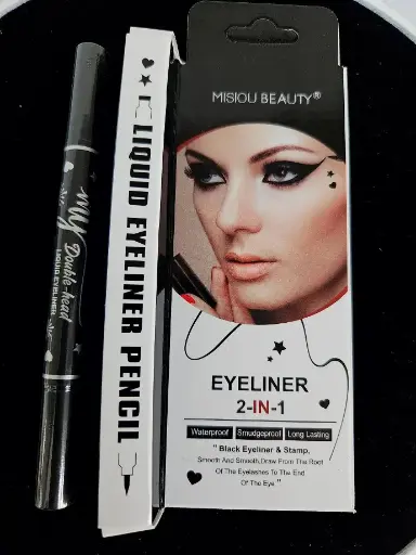 [IX2400447] Liquid Eyeliner Pencil & Star Stamp 2 In 1