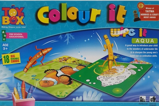 [IX2400861] Colour It Coloring Kit With 18 Reusable Cards & Duster 