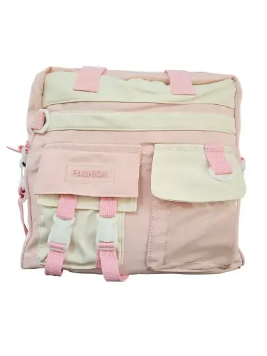 [IX2401113] Tote One Side Double Pocket Collage Bags