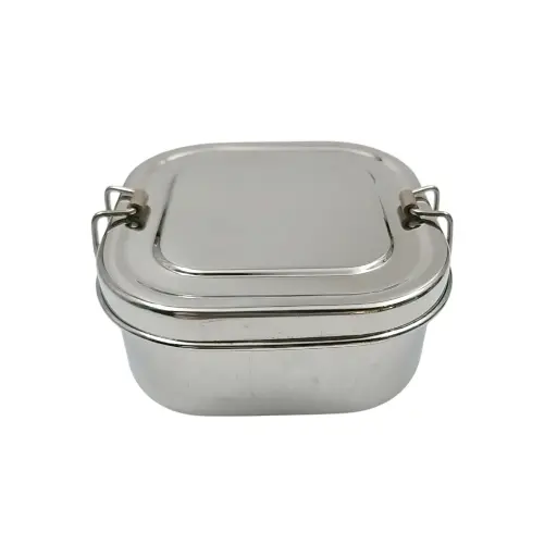 [IX2401184] Ocean Square Sandwich Lunch Box With plate Small