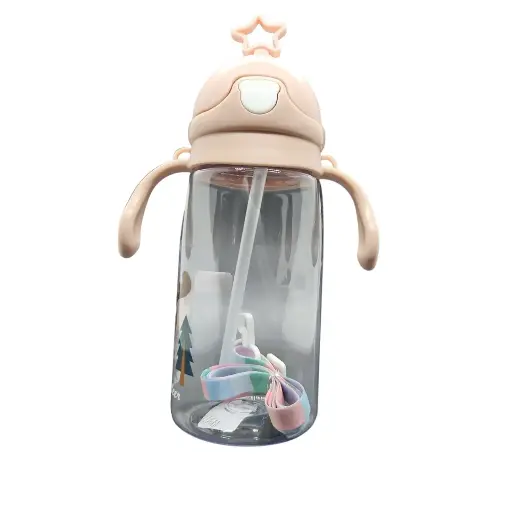 [IX2401264] Premium Sipper Water Bottle With Handle Star & String