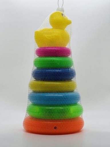 [IX000223] Duck Stacking Rings Multicolor 7 Rings 