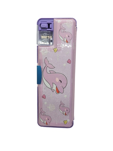 [IX2402138] Magnetic Pencil Box With Glittering Top And Inbuild Sharpener