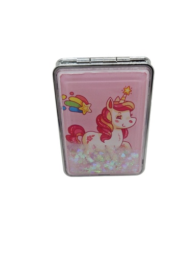 [IX2402284] Double Side Pocket Mirror With Falling Glitters
