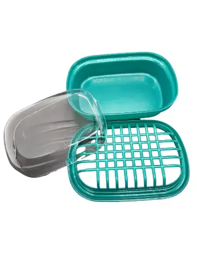 [IX2402668] Soap Box 2 Layer with Plastic Grid Net & Fiber Glass Curved Top