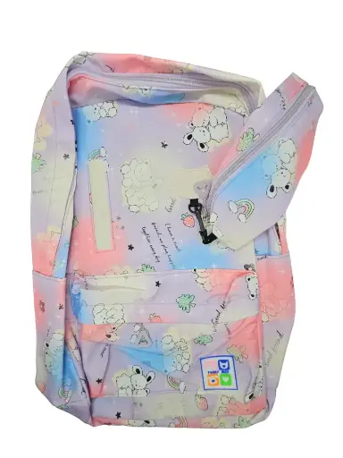 [IX2402678] Funny Nick College Bag Single Main Pocket with Attached Pouch 42x30cm