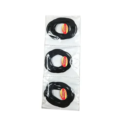 [IX2402682] Simranc Hair Bun Elasti Black Rings 