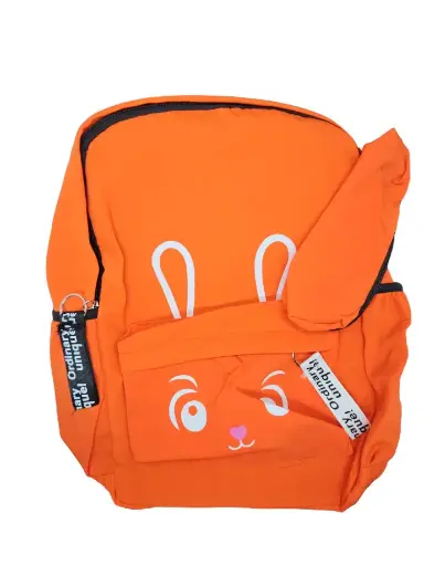 [IX2402847] Rabbit Face Print School Bag/Backpack Single Main Pocket 40x28cm