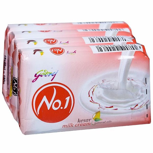 [IX2402976] Godrej No.1 Bar Soap Kesar Milk Cream 4x53g MRP 40