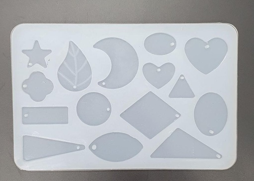 [IX000291] RM48 Silicone Jewelry  Mould 15 Shapes With Hook 