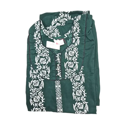 [IX2403561] SL Silver Beads Neck Design Printed Maxi XL