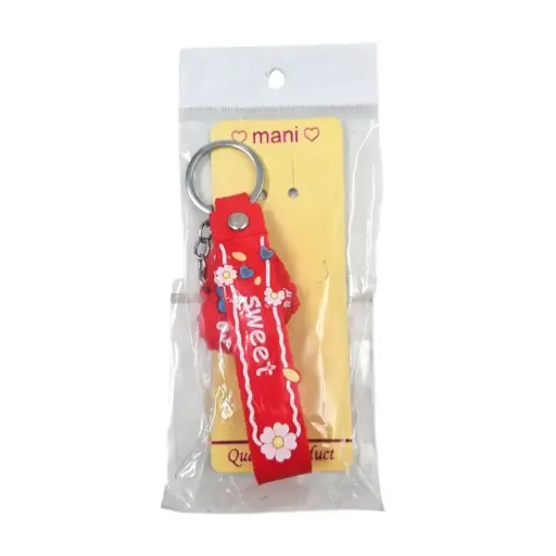 [IX2403775] Double Hanging Key Chain With Band
