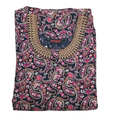 [IX2404009] Vismaya Fashion Rayon Embroidery Neck Maxi 56