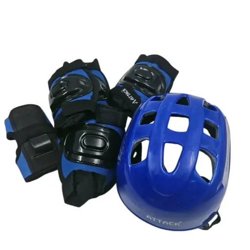 [IX2503730] Attack Sports Protective Set Of 7 Pcs With Helmet And Pads Senior