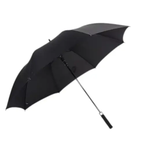 [IX2404200] Jumbo Kalan Umbrella Black Curved Handle With Fiber String 90 cm 