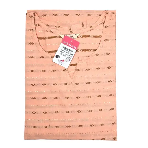 [IX2404216] Morvee Zara Peach Thread Line Ladies Kurti