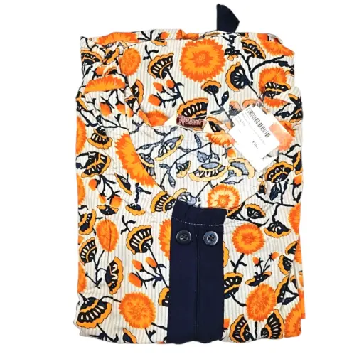 [IX2404248] Morvee Ethnic Essence Cotton Long Top
