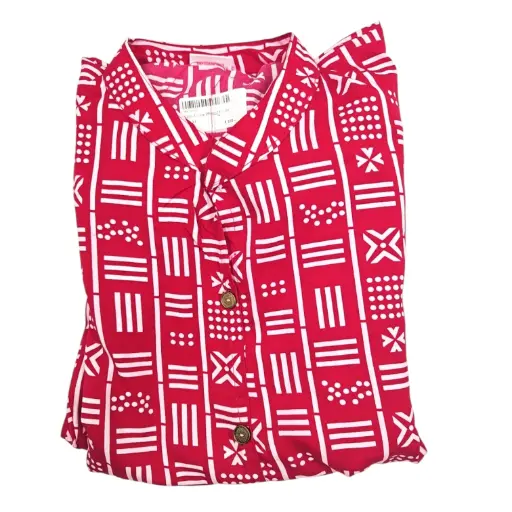 [IX2404250] Kasauti Line Printed Kurthi Top XL