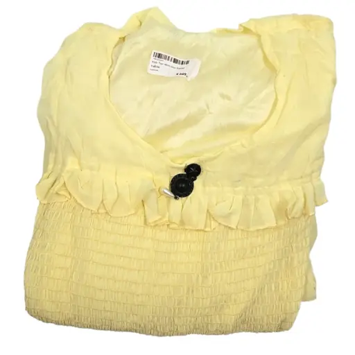 [IX2404686] Kids Top  With Net Pastel Yellow