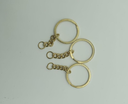 Key Chain Golden Ring 12/Pkt