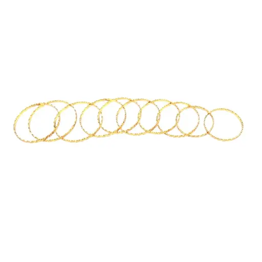 [IX2404771] Guarantee Golden Jewelry Kids Curved Bangle 2 Pcs Set