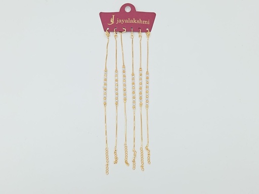 [IX2404827] White & Golden Beads Golden Bracelet 