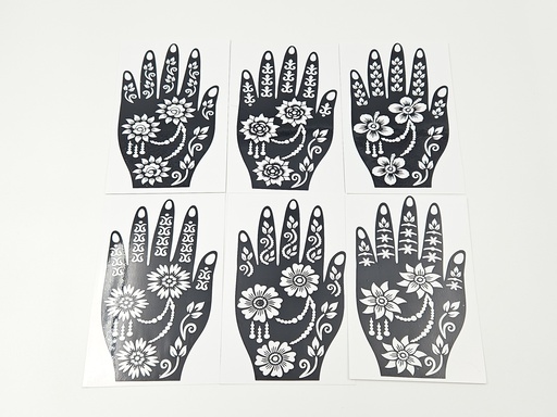 [IX2405684] Reusable Sticker For Mehandi Hand Design 