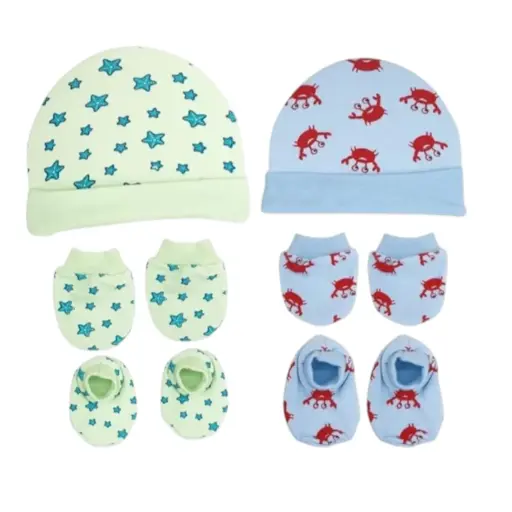 [IX2405696] Baby Cap Set With Hand Socks 