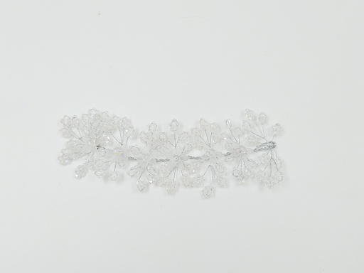 [IX2405753] Heavy White Crystal Hair Broach Tiara