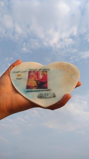 [IX000453] Resin Art Heart Shape Geode Wedding Gift 