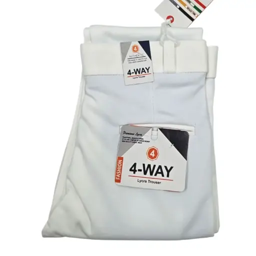 [IX2405771] 4 Way Lycra Plain white Pants 22-30