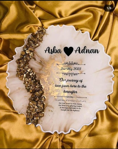 [IX000457] Epoxy Resin Personalized Wedding Gift, Save The Date Gift 
