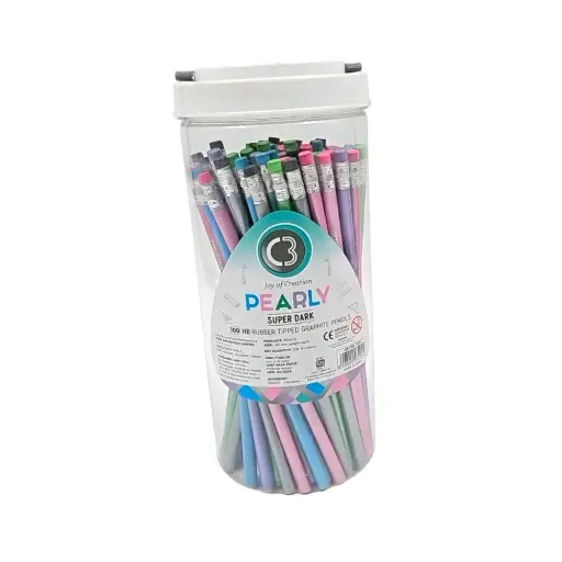 [IX2405959] Pearly Super Dark HB Rubber Tip Graphite Pencil