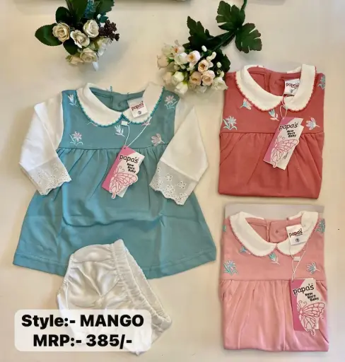 [IX2406133] Papa's Mango Baby Girl New Born Dress