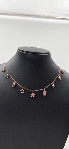 [IX2406442] Rose Gold Chain With Rectangular Beads