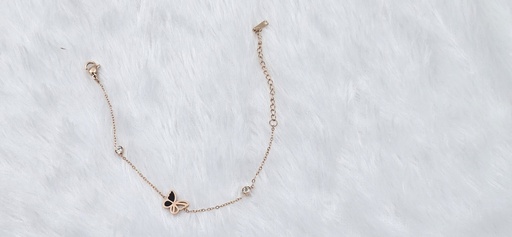 [IX2406446] Simple Rose Gold Bracelet With White Stone