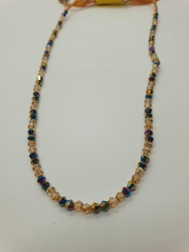 [IX000498] Muthu Mala Glossy Green & Golden Small Beads 
