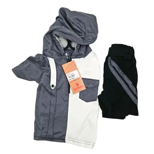[IX2406698] Briller Cap Boys New Born Dress Hoodie Set 