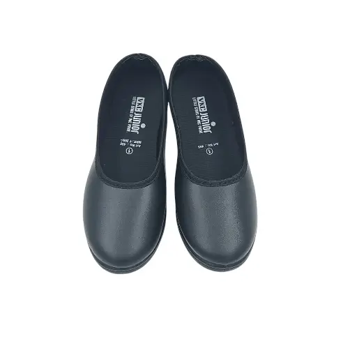 [IX2500189] VKC Junior Girls Black  Plain School Shoes Small