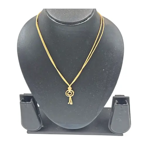 [IX2500199] Golden Imitation Simple Locket Necklace