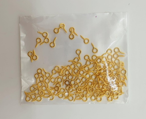 [IX000520] Golden Hooks With Screw Ends 