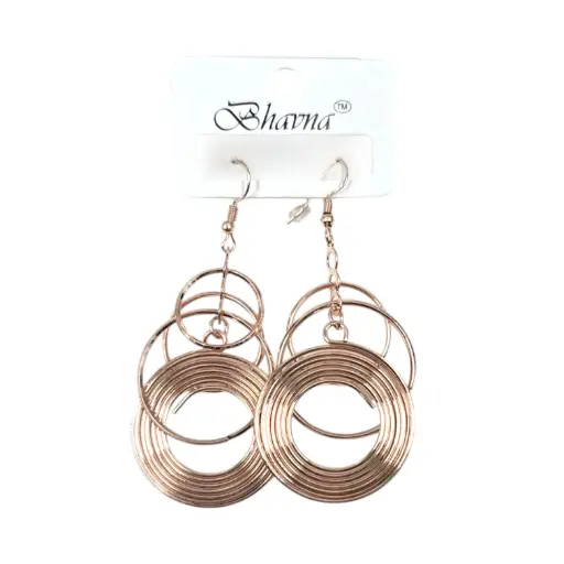 [IX2500275] Spiral Ring Hanging Earring
