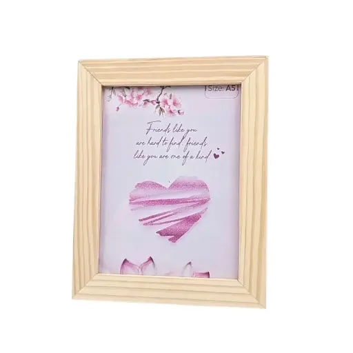 [IX2500406] 6" X 8" A5 Wall Photo Frame Blank  Plain Wood